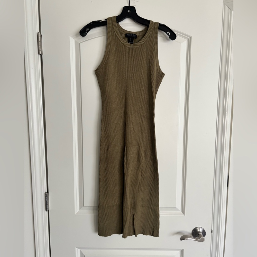 Rachel Zoe Olive Ribbed Knit Dress